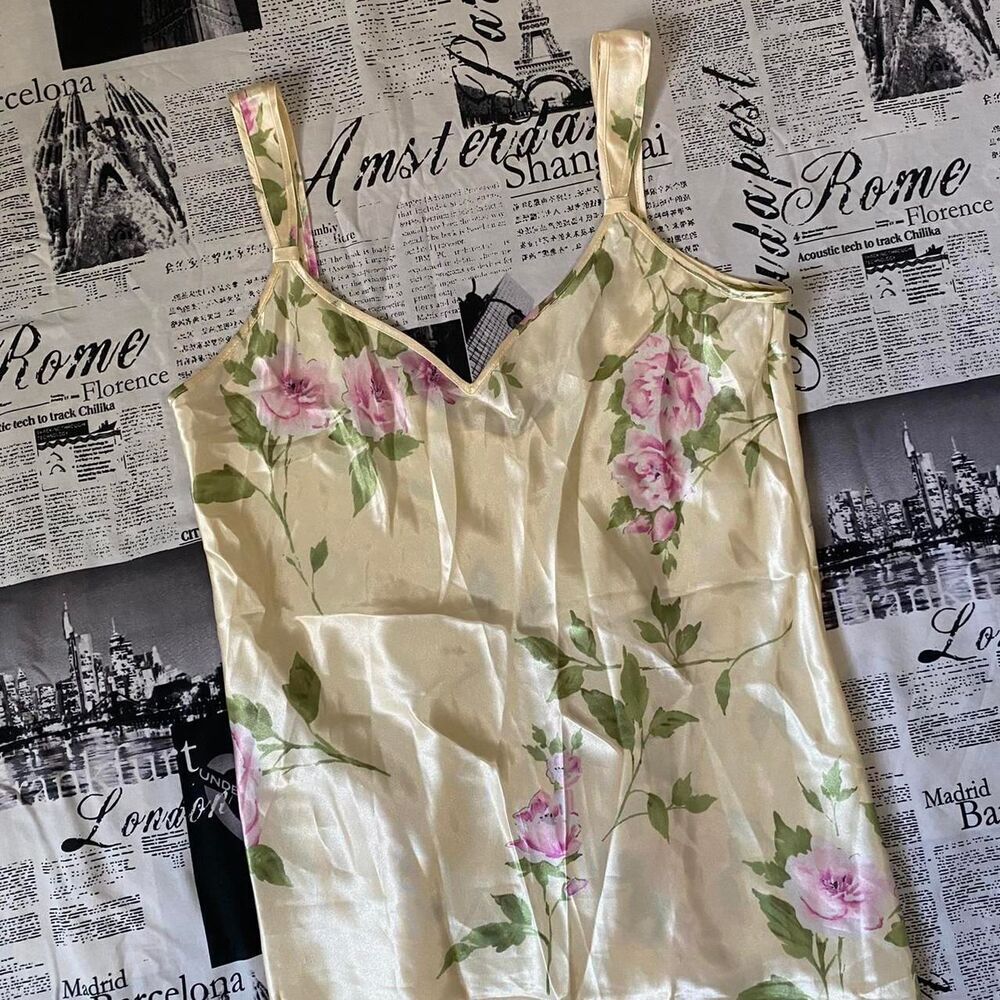 Jones New York Women's floral slip dress lingerie vintage 90s deadstock nwt